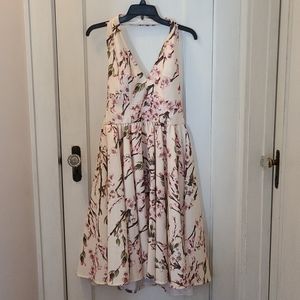 Unique Vintage cherry blossom halter dress